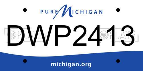DWP2413 Michigan License Plate