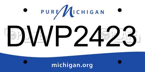 DWP2423 Michigan License Plate