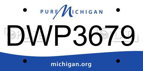 DWP3679 Michigan License Plate