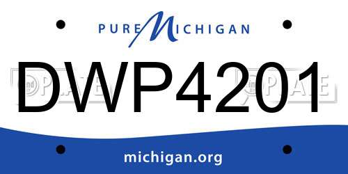 DWP4201 Michigan License Plate