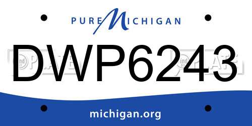 DWP6243 Michigan License Plate