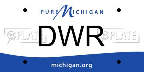 DWR Michigan License Plate