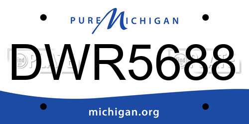 DWR5688 Michigan License Plate