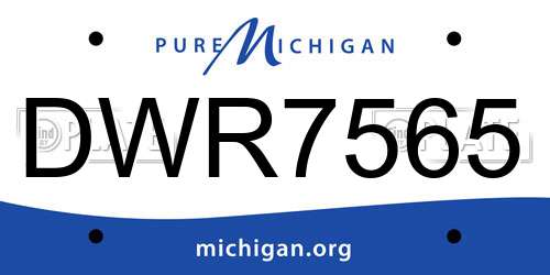 DWR7565 Michigan License Plate