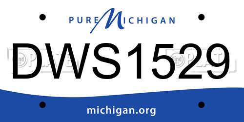 DWS1529 Michigan License Plate