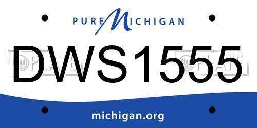 DWS1555 Michigan License Plate
