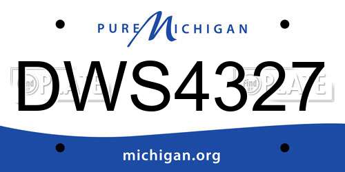 DWS4327 Michigan License Plate