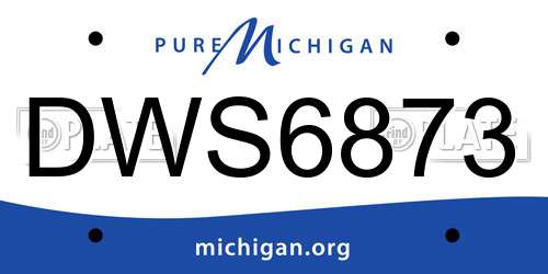 DWS6873 Michigan License Plate