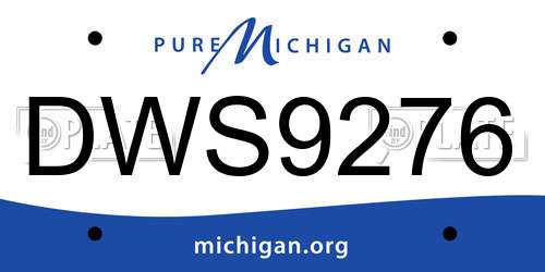 DWS9276 Michigan License Plate