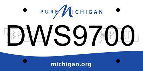 DWS9700 Michigan License Plate