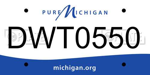 DWT0550 Michigan License Plate