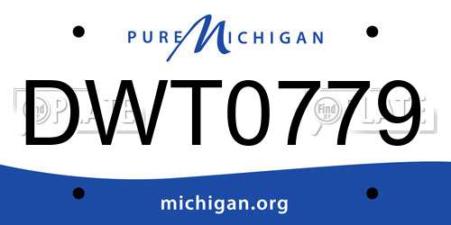 DWT0779 Michigan License Plate