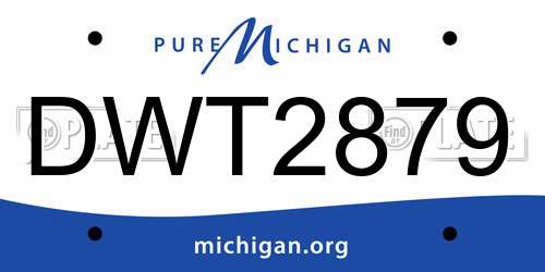 DWT2879 Michigan License Plate