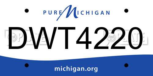 DWT4220 Michigan License Plate