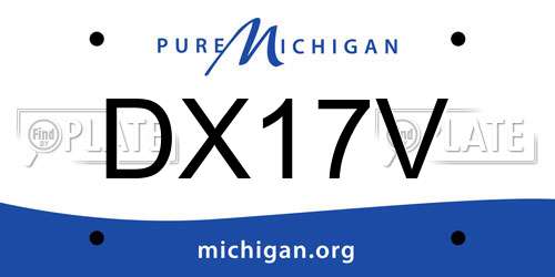 DX17V Michigan License Plate