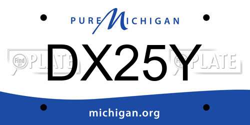 DX25Y Michigan License Plate