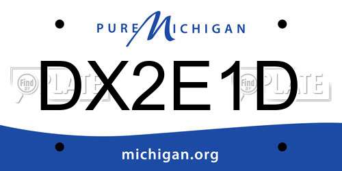 DX2E1D Michigan License Plate