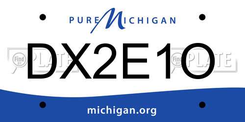 DX2E1O Michigan License Plate