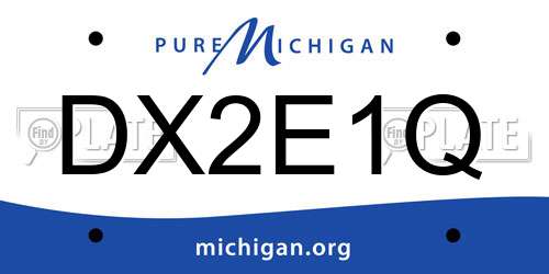 DX2E1Q Michigan License Plate