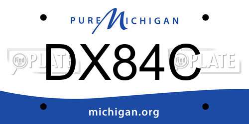 DX84C Michigan License Plate