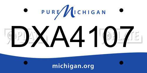 DXA4107 Michigan License Plate
