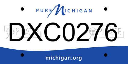 DXC0276 Michigan License Plate