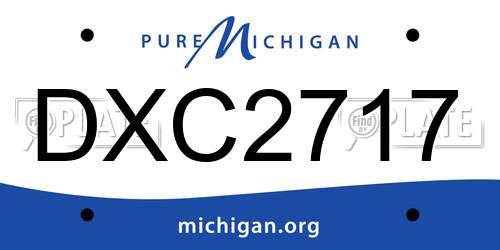 DXC2717 Michigan License Plate