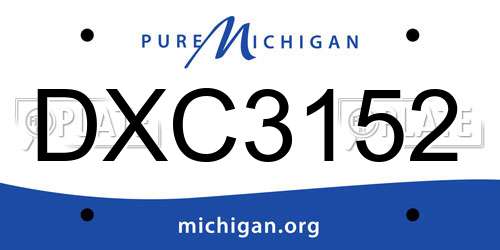 DXC3152 Michigan License Plate