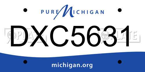 DXC5631 Michigan License Plate