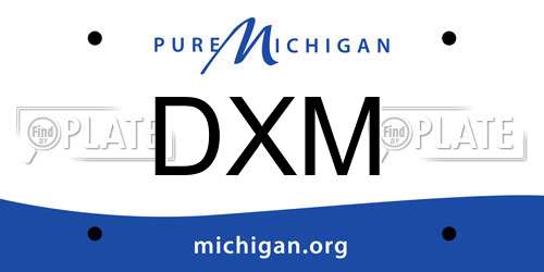 DXM Michigan License Plate
