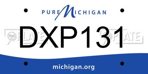 DXP131 Michigan License Plate