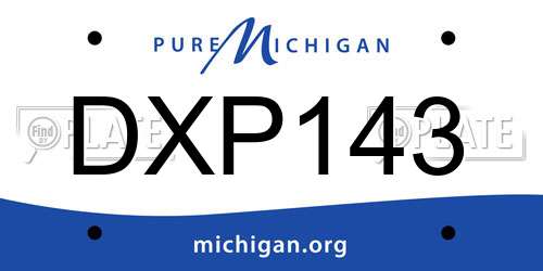 DXP143 Michigan License Plate