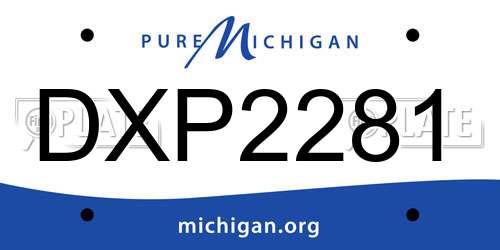 DXP2281 Michigan License Plate