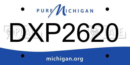 DXP2620 Michigan License Plate