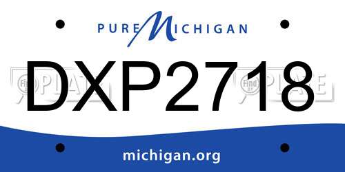 DXP2718 Michigan License Plate