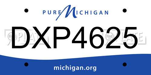 DXP4625 Michigan License Plate