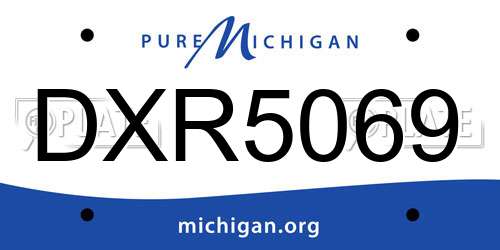 DXR5069 Michigan License Plate