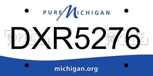 DXR5276 Michigan License Plate