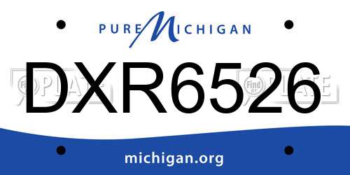 DXR6526 Michigan License Plate