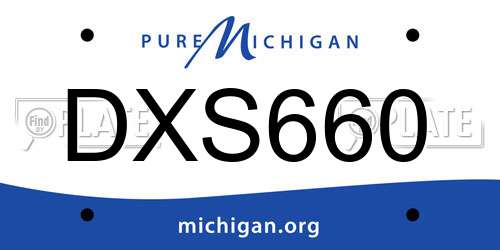 DXS660 Michigan License Plate