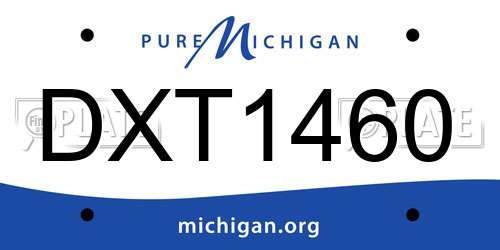 DXT1460 Michigan License Plate
