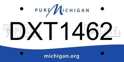 DXT1462 Michigan License Plate