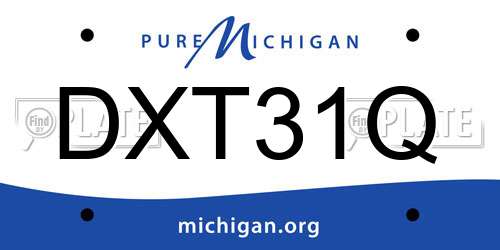 DXT31Q Michigan License Plate