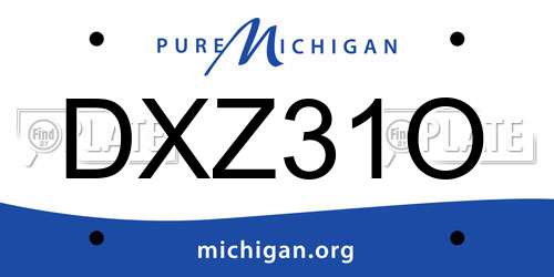 DXZ31O Michigan License Plate