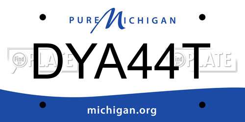 DYA44T Michigan License Plate