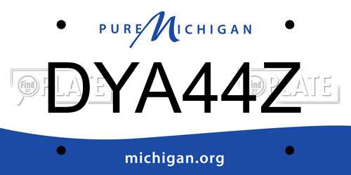 DYA44Z Michigan License Plate