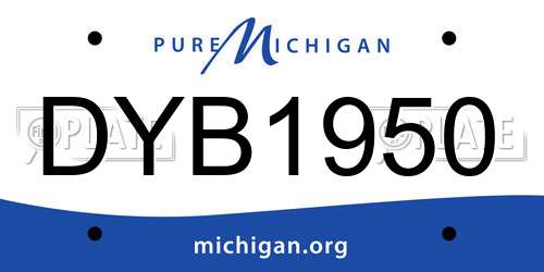 DYB1950 Michigan License Plate