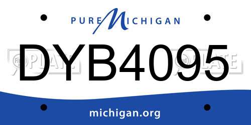 DYB4095 Michigan License Plate