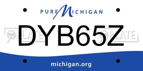 DYB65Z Michigan License Plate