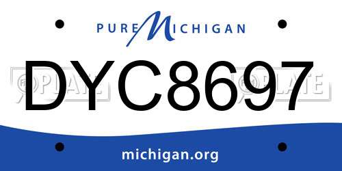 DYC8697 Michigan License Plate